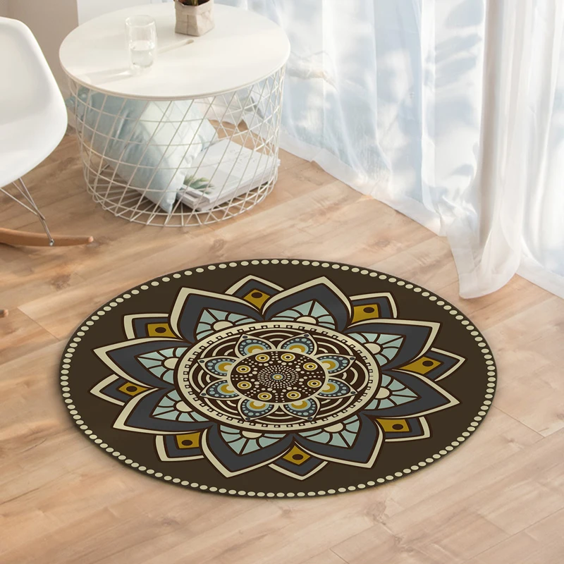 Ковер для украшения дома круглый ковер из Марокко прозрачный бархатный столовой