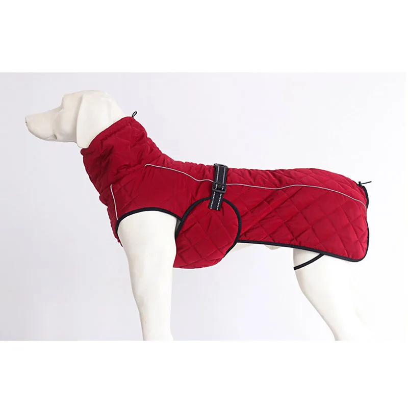 Одежда для собак, зимний пуховик для средних и больших собак, уличное теплое пальто для собак, куртки, зимняя одежда Kurtka Ubranka Dla Psa - Цвет: Red