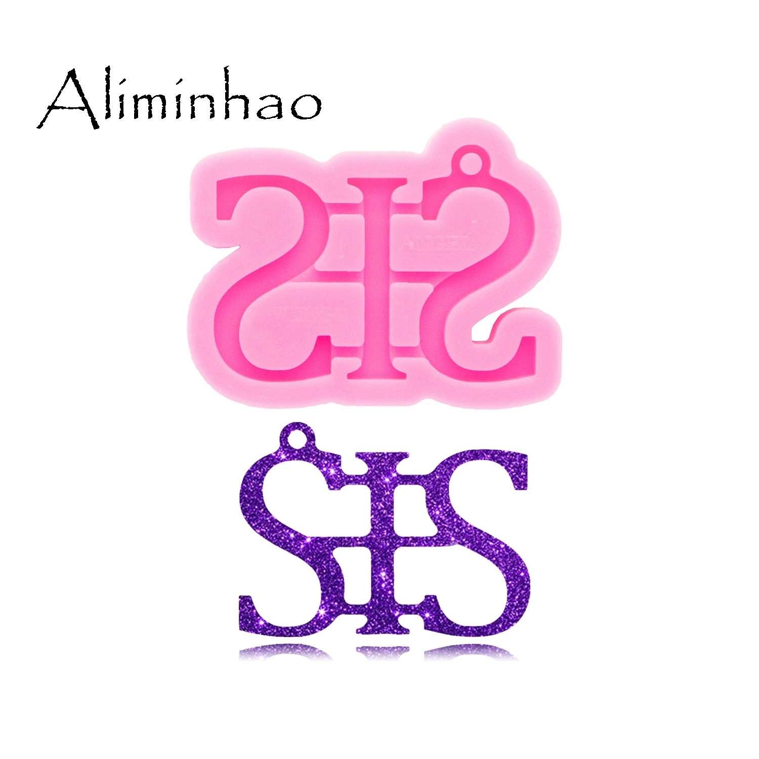 Блестящая Глянцевая форма для мам/пап/SIS/ BRO/PAPA DY0531 брелока из УФ смолы силиконовая