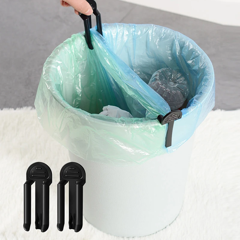 Garbage Bag Fixing Clip Black 4pcs/Pack Non Slip Fixed Garbage Bin Bag