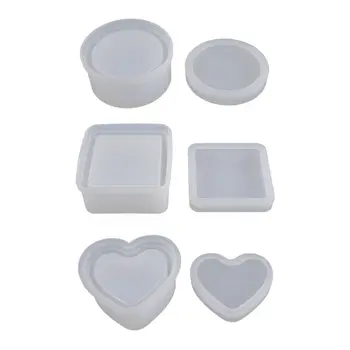 

DIY Crystal Epoxy Resin Mold Silicone Storage Box Mould Handmade Crafts Jewelry Making Tools