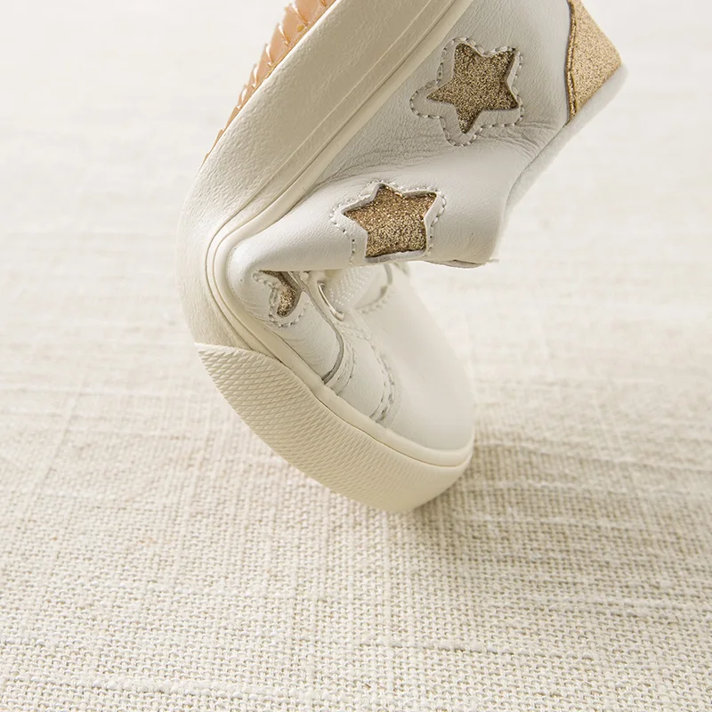 DB11607 Dave Bella осень унисекс детская обувь из тканого материала для мальчиков и девочек повседневная обувь Белая обувь