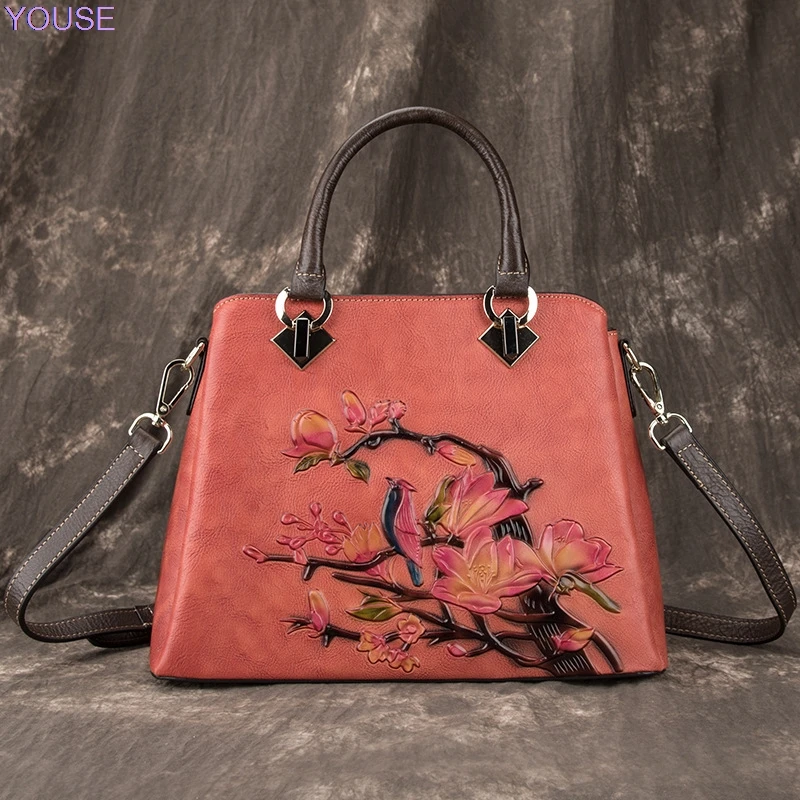 

Handbag women Large-Volume Simple Big Bag Retro Genuine Leather Full-grain Leather Glorious Casual women Bag