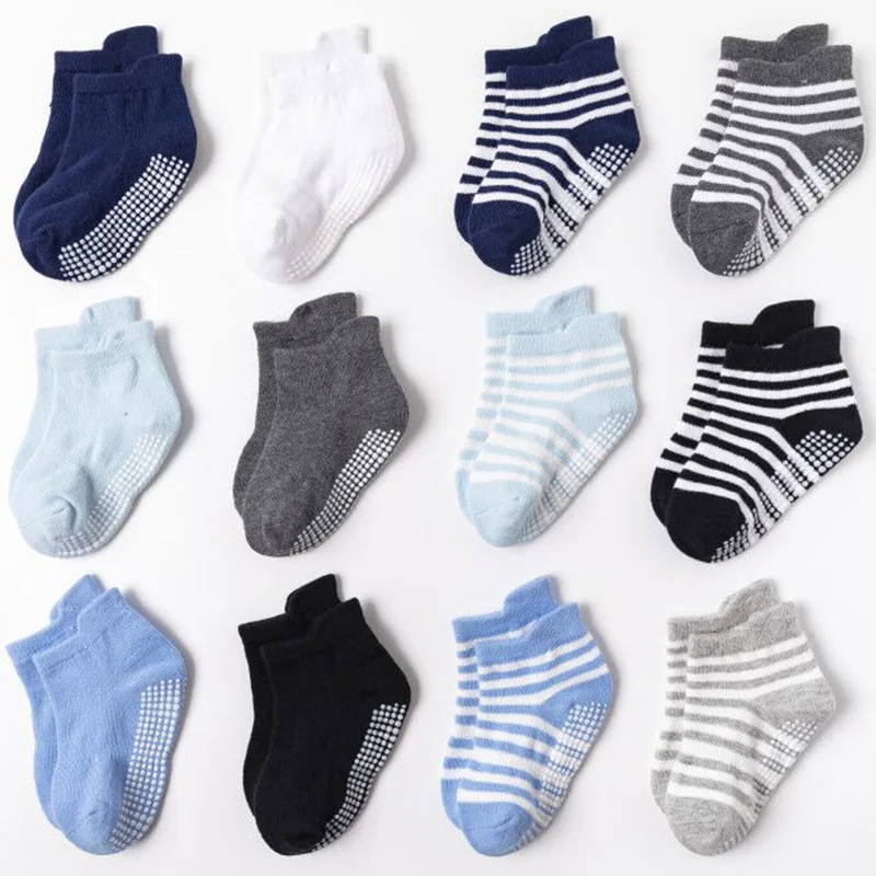 Baby Socks Girls Boys Baby Soft Socks For Newborn Toddler Stripe Printed Spring Summer Infant Warm 0-6 Months 3pairs/lot baby socks