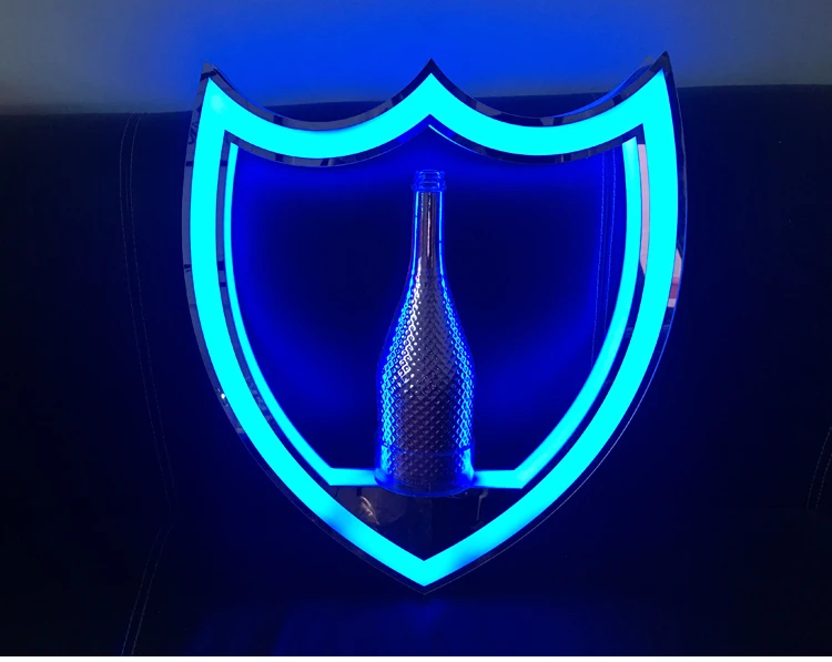 Заказной перезаряжаемый дом щит пьедестал VIP сервис дом Периньон бутылка Ведущий для ночного клуба панель для свадьбы