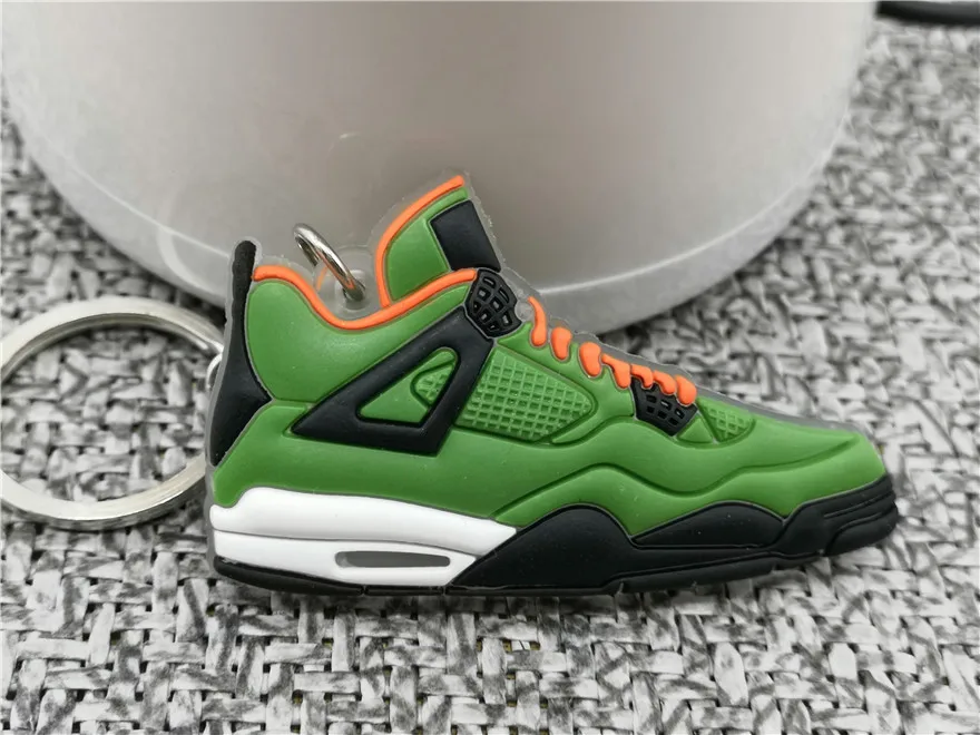 Мини AJ 4 обуви брелок модные Для мужчин Для женщин малыш Jordan Подарочный Брелок для ключей ретро баскетбол брелок-кроссовок для ключей ключ держатель Porte Clef - Цвет: 372