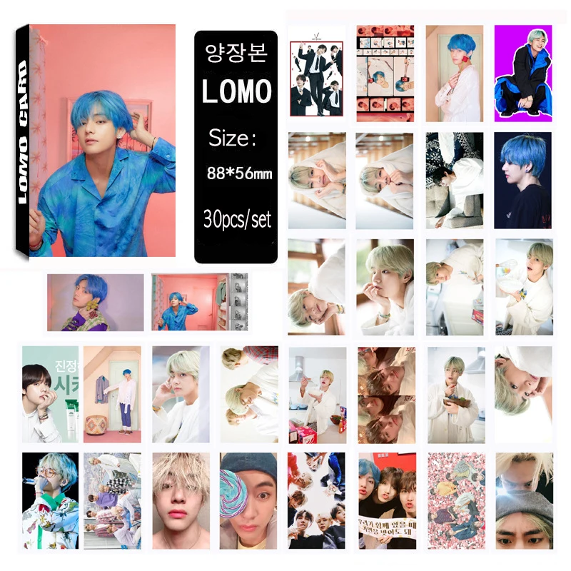 30 шт./компл. KPOP Bangtan Boys новые альбомные ПВХ карты самодельные LOMO карты фотокарты IDOL