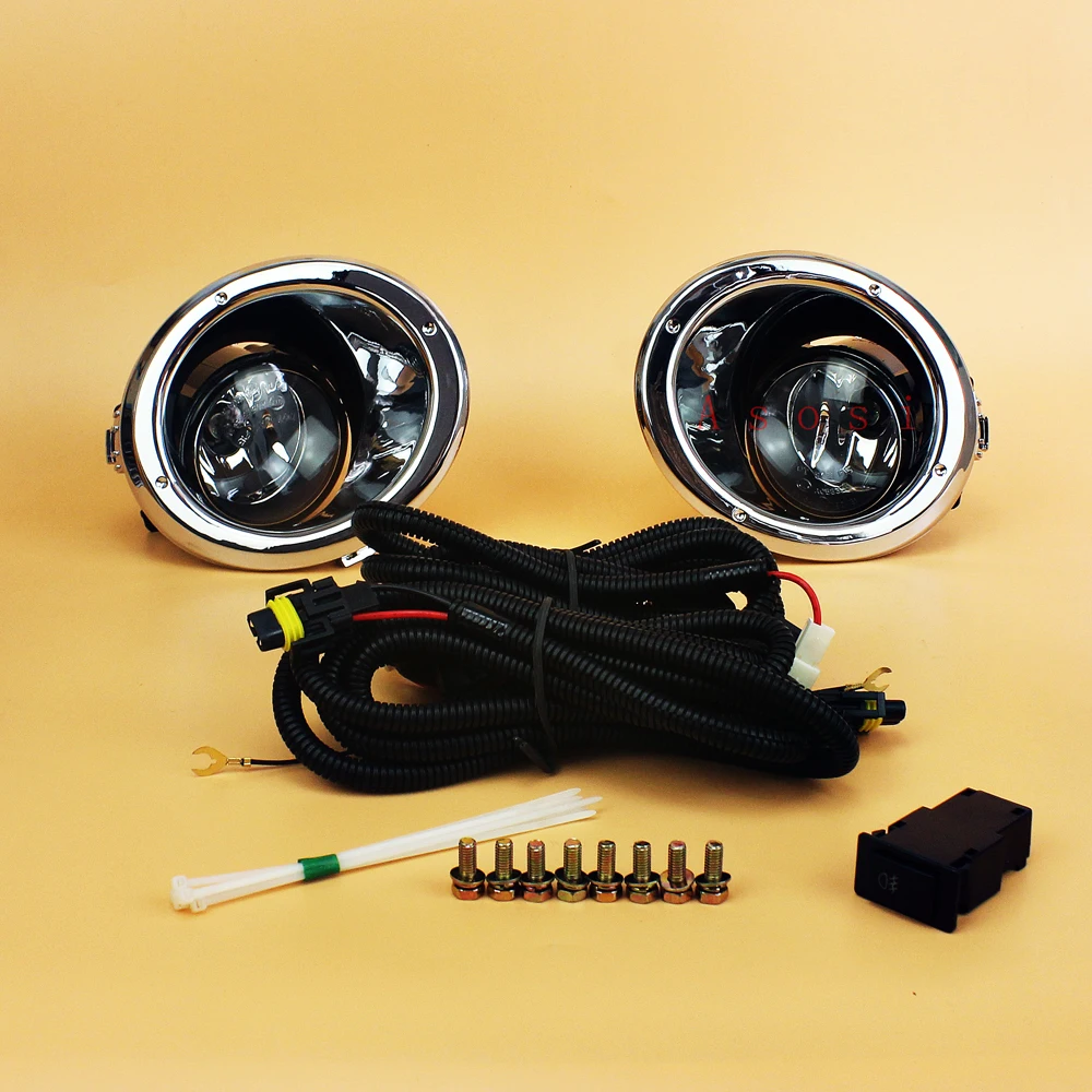 

For Nissan Patrol 2005 2006 2007 2008 2009 Clear Front Bumper Fog Light Kit Lamps w/Bulb H11 Switch Wiring Plating Bezel