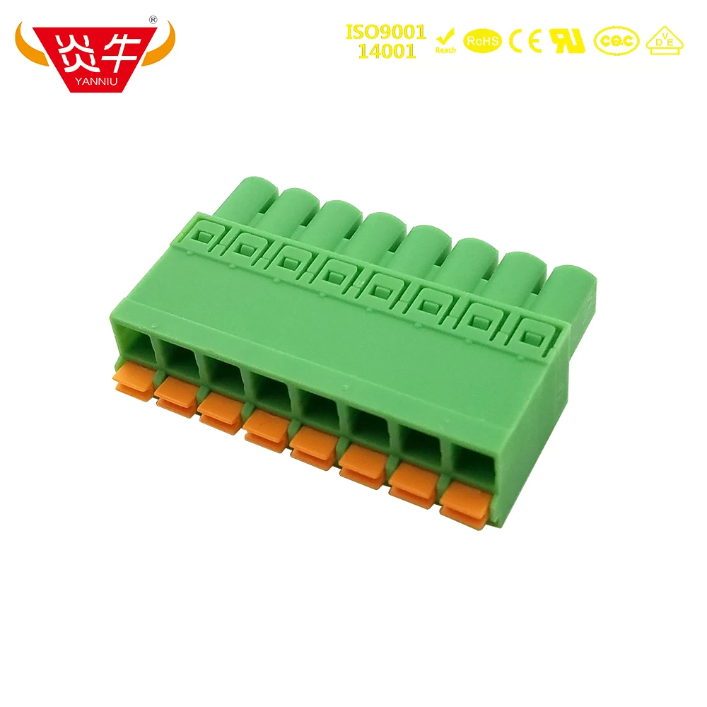 10Pcs 5.0mm 2EDGKN KF2EDGKN 5.0 2P ~24P PCB PLUG-IN TEMINAL BLOCKS CONNECTOR FKCN 2,5/ 2-ST  PHOENIX CONTACT DEGSON YANNIU