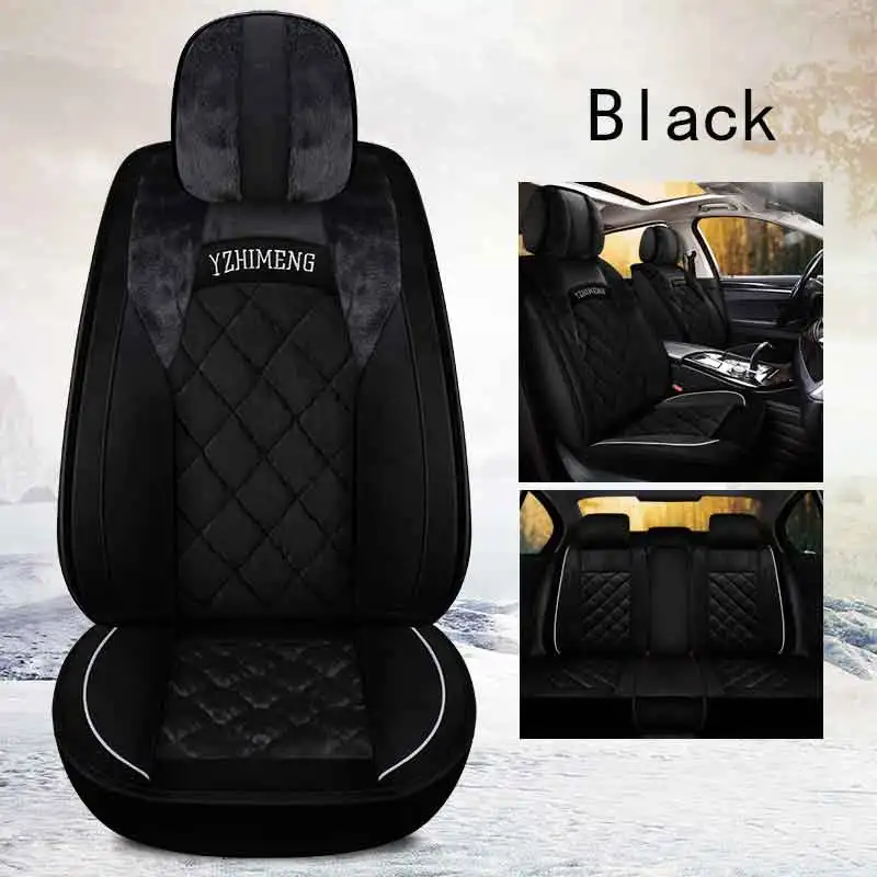 Black Зима; теплые плюшевые ботинки; автокресло крышка крышки топливного бака автомобиля авто аксессуары для audi a3 8p 8v sportback avant a4 b5 b9 a5 a6 c5 c6 a7 a8l 4f q2l q3 - Название цвета: Black