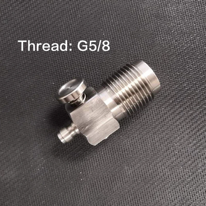 

50MPa DIN To 8mm Male Adapter With Bleed Valve 5/8 BSP Thread Stainless Steel for Airgun Paintball Connector ZYSP07M