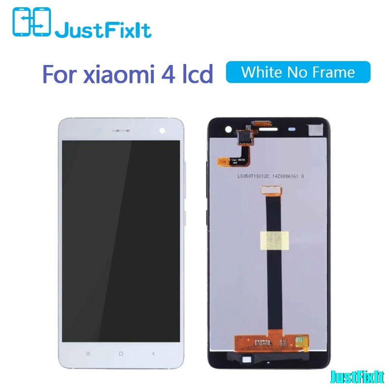 Для Xiaomi Mi 4 ЖК сенсорный экран дигитайзер с рамкой оригинальная замена черный белый 5,0 дюймов для Xiaomi Mi 4 дисплей - Цвет: white No Frame
