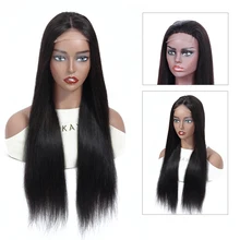 Aliabc Brazilian 4*4 Lace Closure Wigs Human Hair Wigs For Women Remy Hair Straight Lace Wigs 150 Density Middle Ratio
