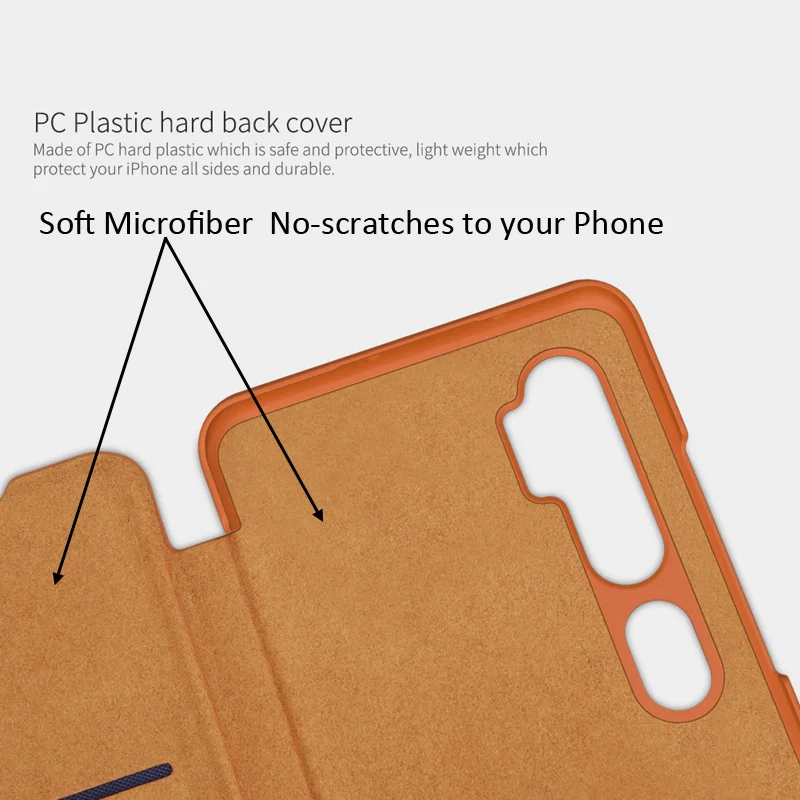 Кожаный чехол-книжка Nillkin Qin для Xiaomi Mi Note 10 Pro CC9 Pro