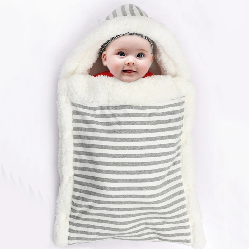 Soft Comfot Baby Sleeping Bag Winter Warm Newborn Sleeping Bag Cashmere Blanket Holding Blanket Stroller Sleeping Bag