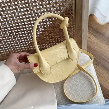 

Ins Style Female Version Of The Cute Solid Color PU Shoulder Messenger Small Square Bag Wild Handbag Purses And Handbags