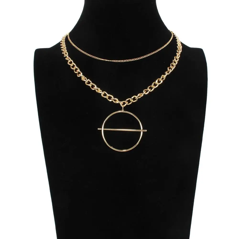 Лучшее Новое винтажное женское ожерелье с золотой цепочкой, многослойное ожерелье с подвеской в виде звезды и солнца, подарки на свадьбу - Окраска металла: 7