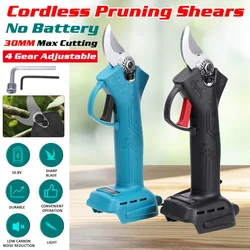 4 engrenagem sem escova podador sem fio tesoura de poda árvore de fruto bonsai poda ramos de árvore elétrica cortador para makita 18v bateria
