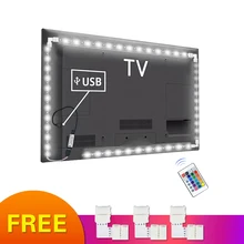 5050 RGB LED Strip light USB LED Tape TV Backlights 10mm width tira led decoration home