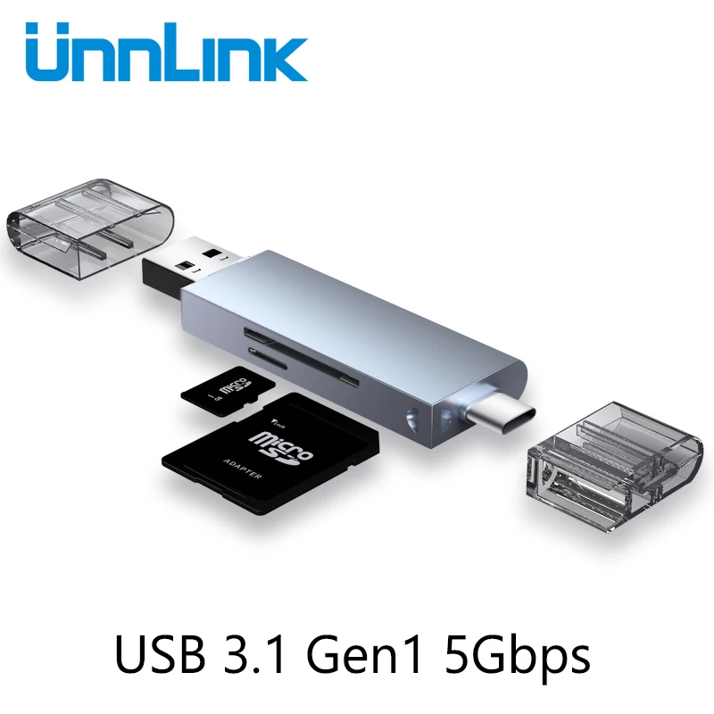 Unnlink type A+ type C USB-C-ридер USB 3,0 5 Гбит/с Micro SD TF карты OTG карта памяти адаптер для ПК ноутбука смартфонов