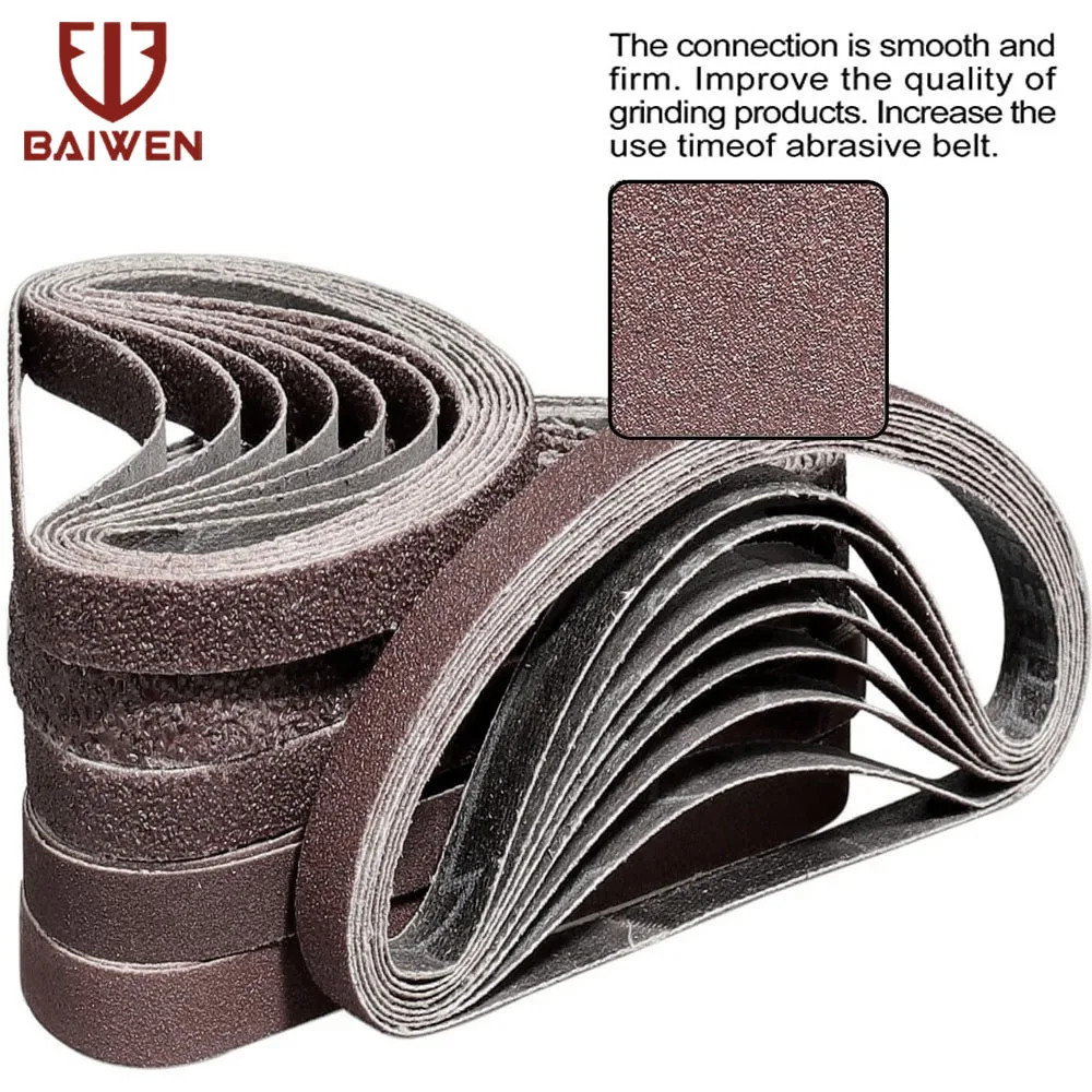 10 Stück/Set 520*20mm Schleifbänder 40-800 Körnungen Schleifpapier Schleifbänder für Bandschleifer Schleifwerkzeuge Holz Weichmetall Polieren – Detail 6