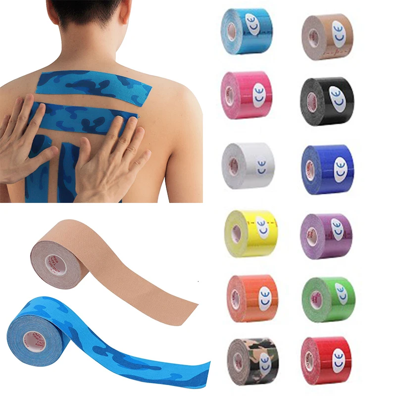 Billede af Kinesiology Tape Athletic Tape Sport Recovery Tape Strapping Gym Fitness Tennis Running Knee Muscle Protector Scissor