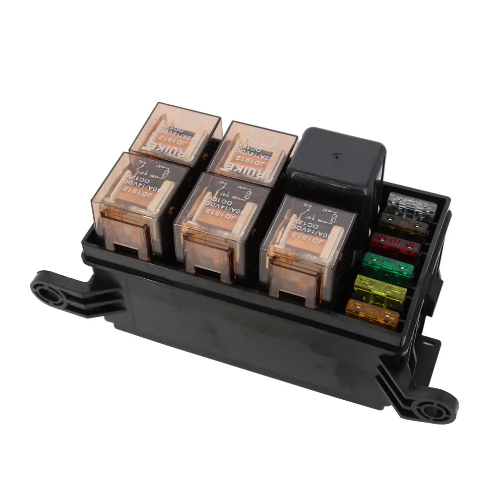 6 ways Relay Fuse box with 1PCS 4P24V 40A+5 PCS 4P 24V 40A relay Auto car insurance tablets fuse mounting | Обустройство дома