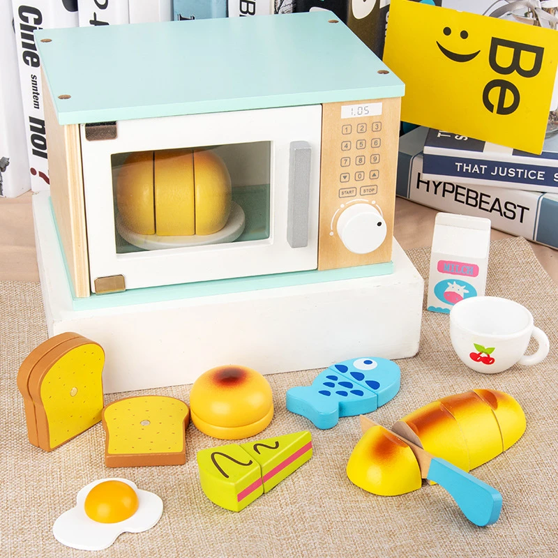 wooden play microwave