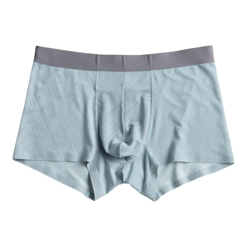 

Ultra-thin Ice-silk Underwear Boxer Men Breathable Quick Dry Double-layer crotch High Elastic Mid-waist Boxers Mens Comfortable