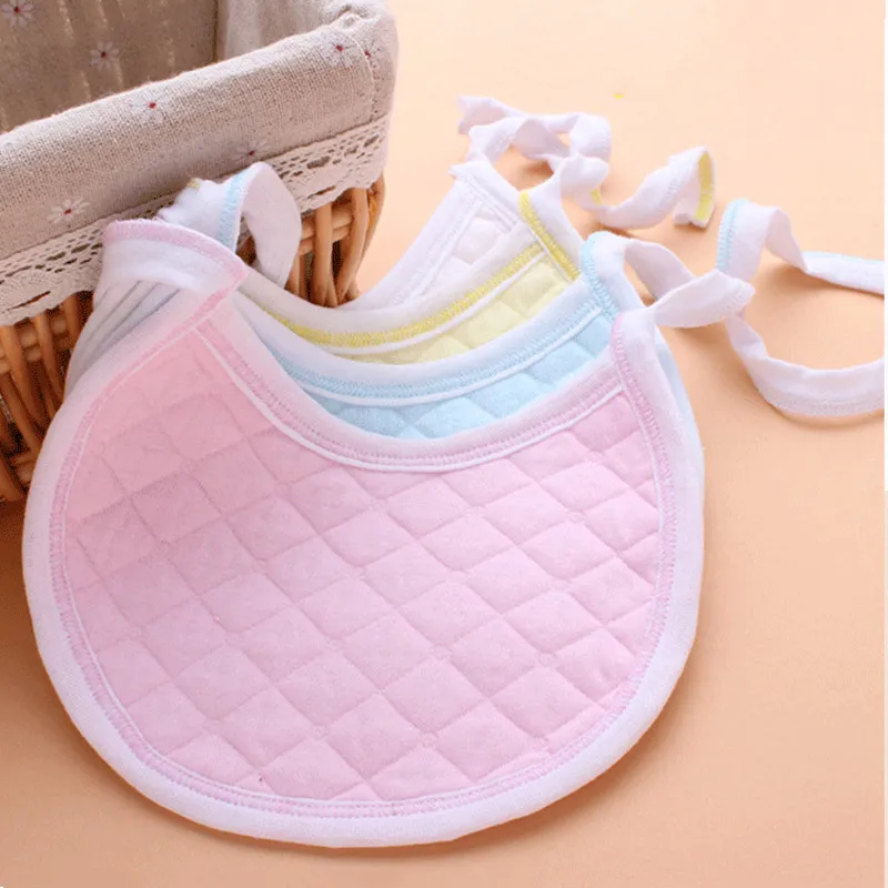 

4 pcs Cute Baby Cotton Bibs Print Pot Cartoon Baby Bibs Soft Waterproof Baby Bibs