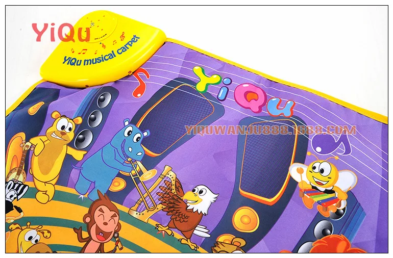 Yiqu3013 детская музыкальная игра коврик Игрушка Животные концертный сенсорный большой цирковой инструмент одеяло