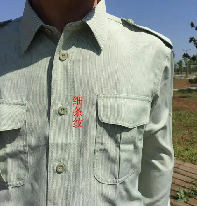 Camisa de primavera uniforme militar masculina manga