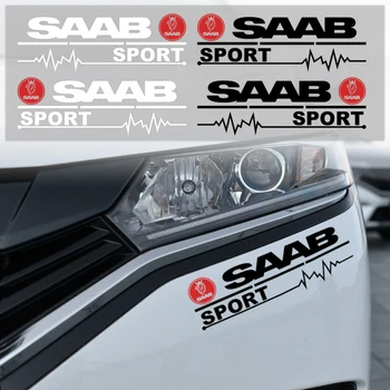 

2pc Car Styling Rearview Mirror Front bumper Sticker Decal For Saab 93 95 Saab 9-3 9-5 900 9000 Car Accessories
