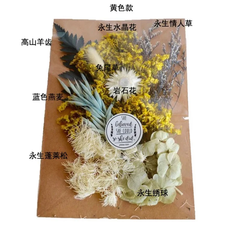 1 pack 1 упаковка прессованный высушенный цветок, природа Микс Цветы для поделок Закладка подарочная карта, DIY Flores secas лицевая телефонная Рамка для фотографии, Декор - Цвет: 1 pack