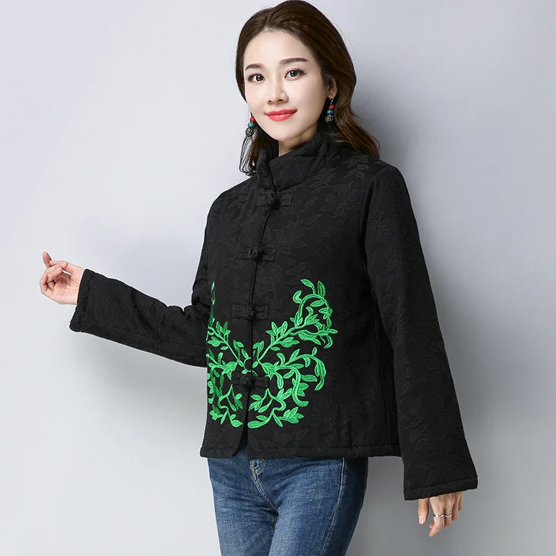 

2017 Winter New Style Ethnic-Style WOMEN'S Top Chinese Style Embroidered Cotton-padded Clothes Jacquard Short Jacket Cotton-padd