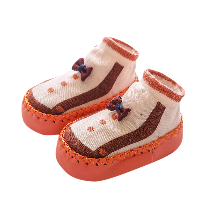 O Novely Newborn Baby Cartoon Soft Soled Sock Boys Girls Infant Toddler Anti-slip Floor Socks - Цвет: O