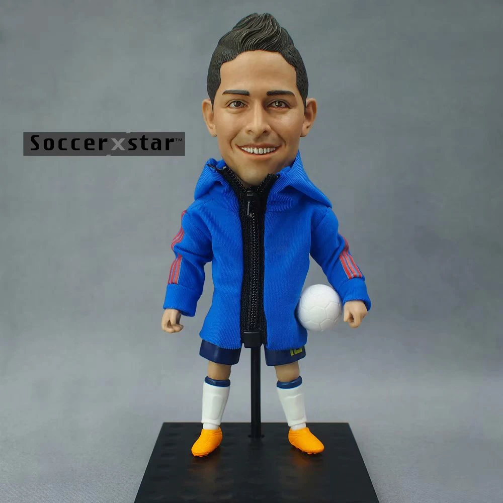 

1Pcs Football star Soccer Star Figures Colombia 10#JAMES 12cm&5in Height Action Dolls Figurine