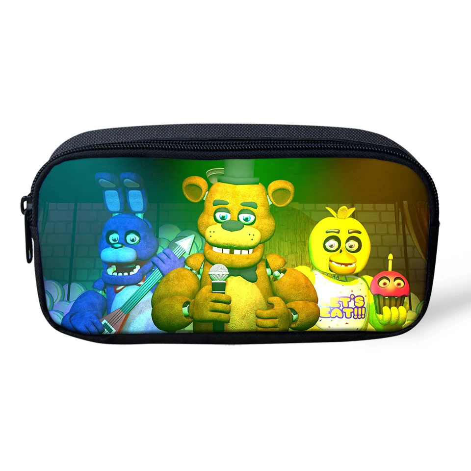 

HaoYun Cartoon Children's Pencil Case Five Nights At Freddys Pattern Kids Pen Bags 3D Anime Boys Girls School Supplies Mochila