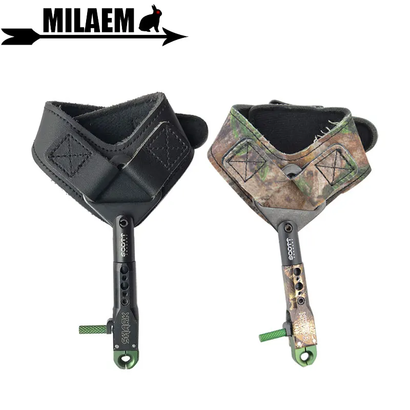 1pc Archery Compound Bow Wrist Release Aids 360 Rotating Caliper Straps