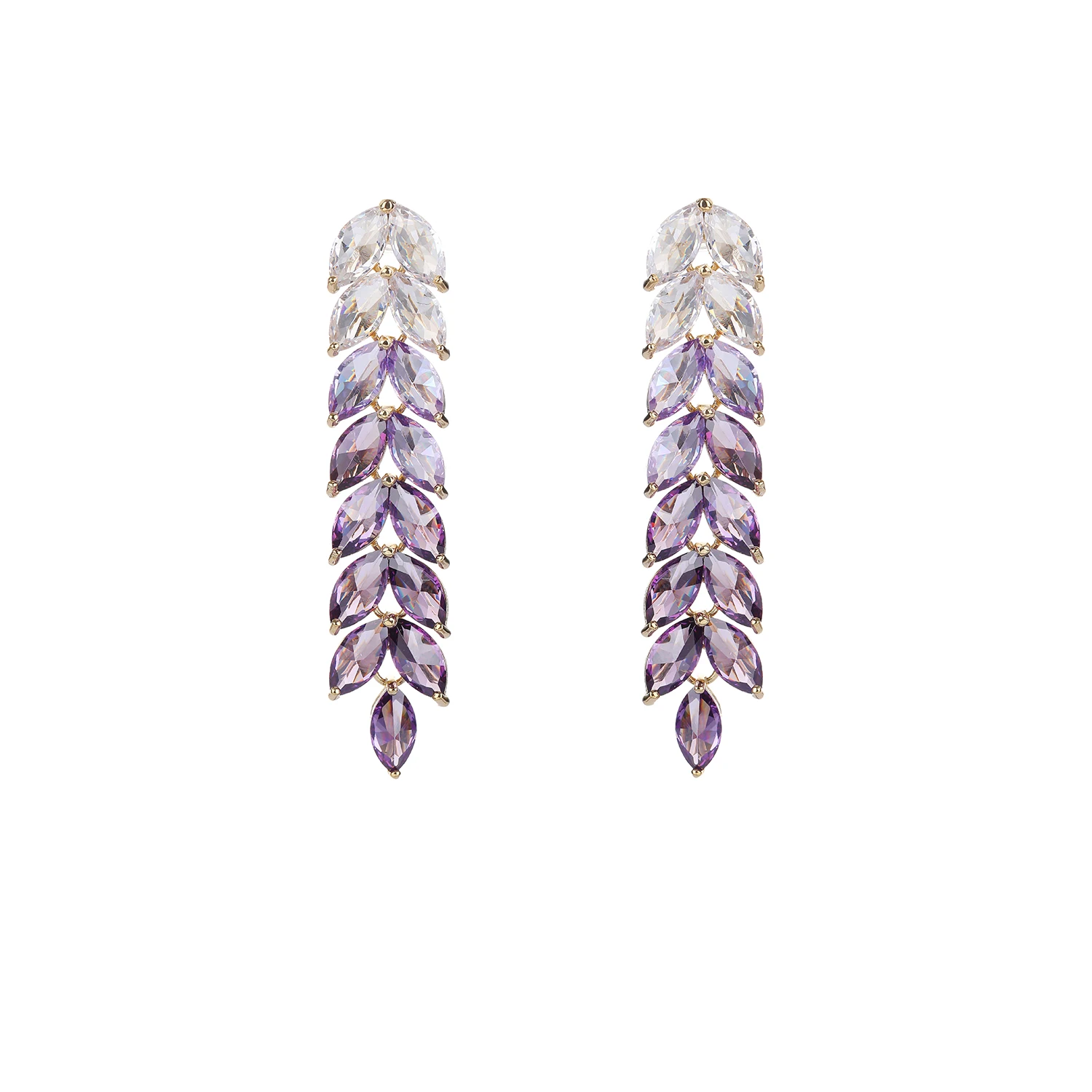 

Luxury Cubic Zircon CZ Earrings,Chains Style Birthday Party Wedding Gift Fine New Jewelry CE11152