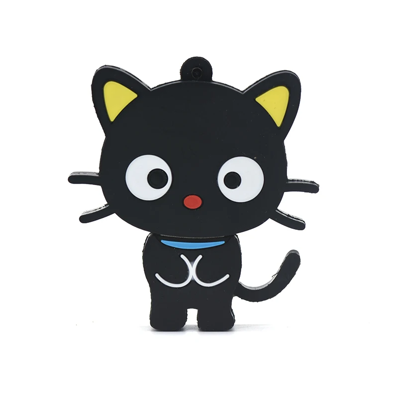 black 1 Мультфильм Черный Белый Кот usb флеш-накопитель животное милый флеш-накопитель карта памяти 4 ГБ 8 ГБ 16 ГБ 32 ГБ 64 Гб 128 ГБ 256 ГБ Флешка u stick - Цвет: black 1