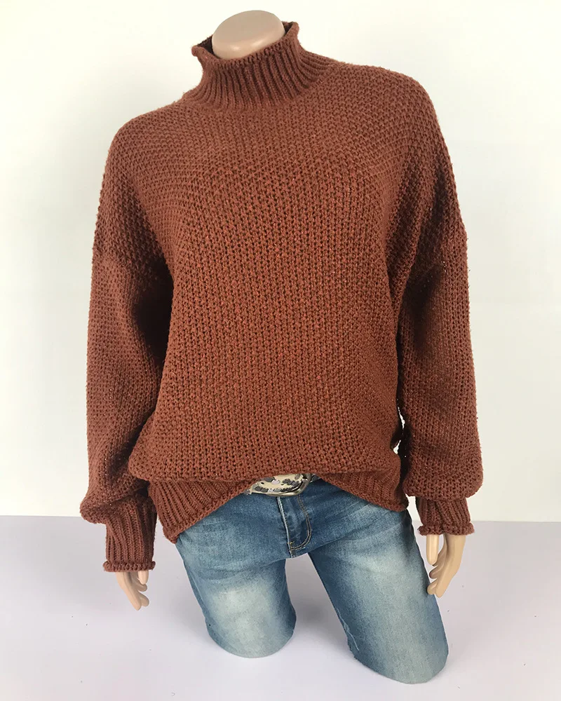 Knitting Unlined Upper Garment Suit-dress Pachytene High Lead Sleeve Head Sweater Woman