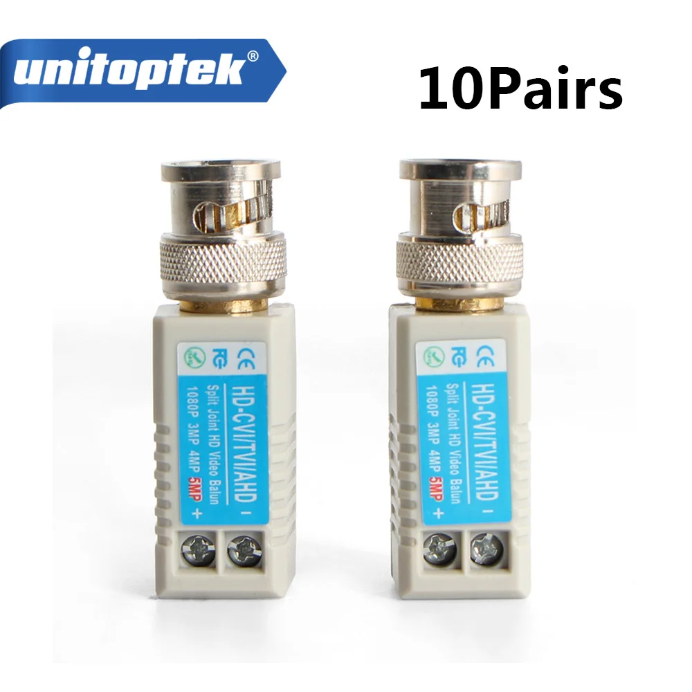 10 пар витой BNC CCTV Video Balun Пассивный трансивер Cat5 UTP 200 м Диапазон для HD 720P HDCVI/AHD/HDTVI