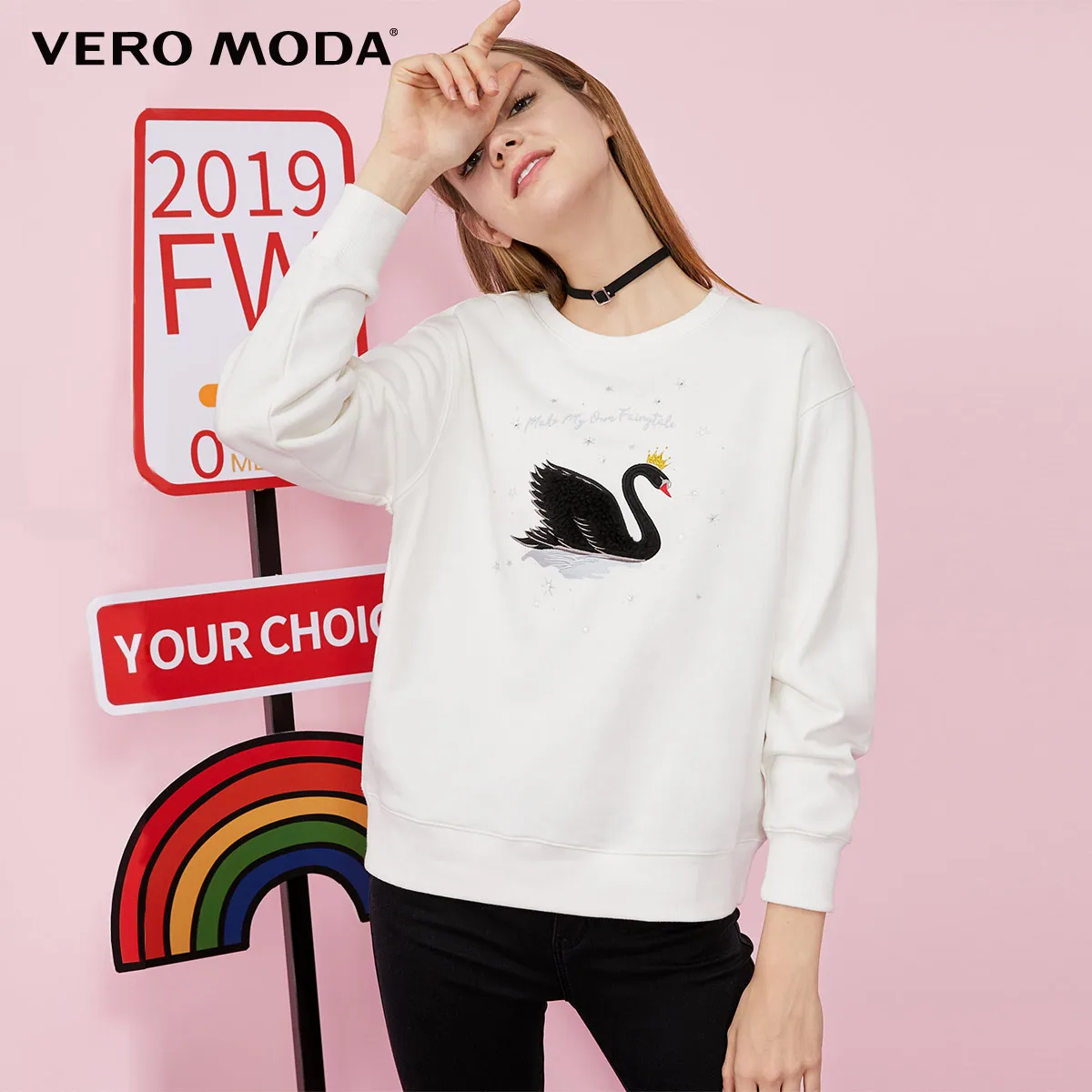 Vero Moda Женская Толстовка свободного кроя с длинными рукавами и открытыми плечами | 319333516