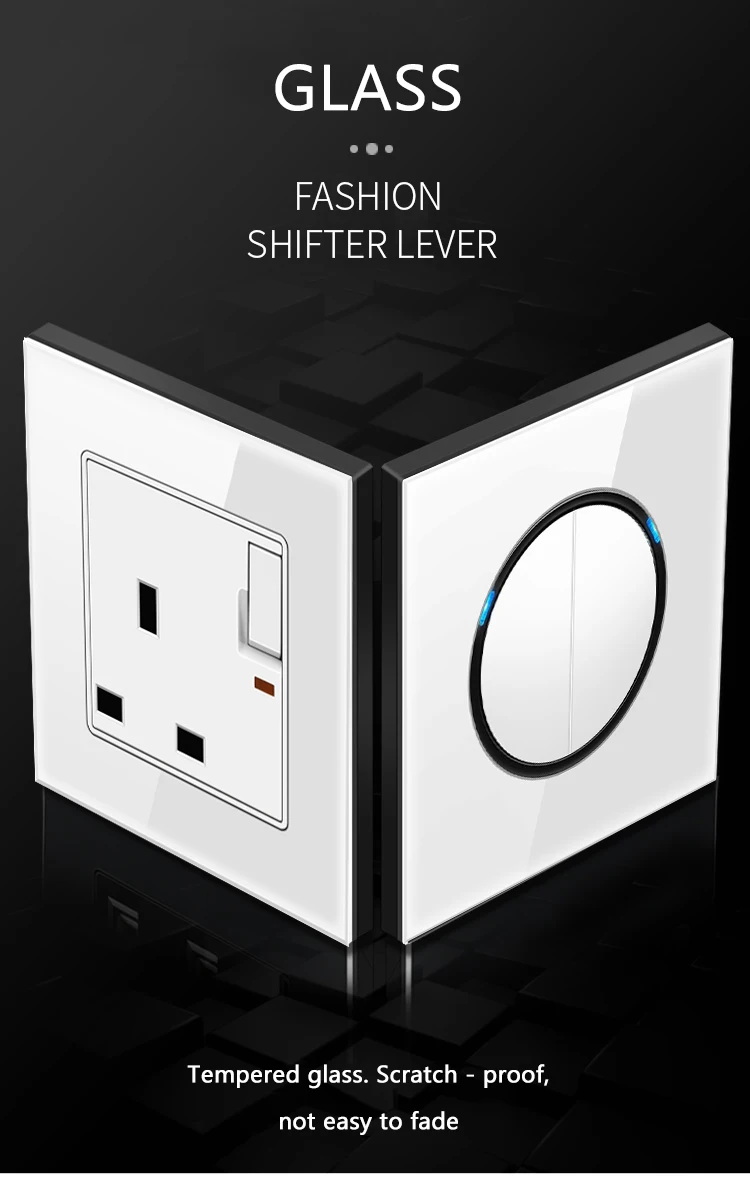 YIJIA китайский стандарт черный/белый 86*86 мм 16A usb розетки и переключатель 86 Тип 110-250 В сталиновая панельная розетка для дома и офиса