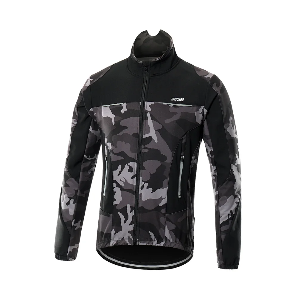 ARSUXEO Мужская велосипедная куртка зимняя теплая ветровка Водонепроницаемая MTB велосипедная куртка спортивная флисовая куртка велосипедная одежда 15F