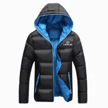 Новинка, высокое качество, мужской пуховик с принтом LEXUS, теплый, уплотненный, брендовый, мужская зимняя куртка, Мужская Дизайнерская верхняя одежда, парки, S-4XL