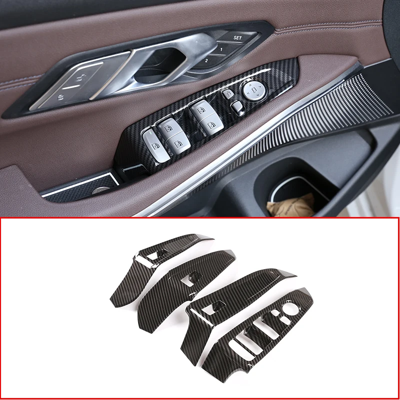4-piezas-para-BMW-Serie-3-G20-325li-2020-ABS-fibra-de-carbono-Ventana-de-elevaci1