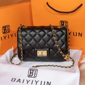 

Luxury Fashion Woman Shoulder Bag high quality Genuine Leather Classical Flap Bag Simple Female Chains Women Brand Bag