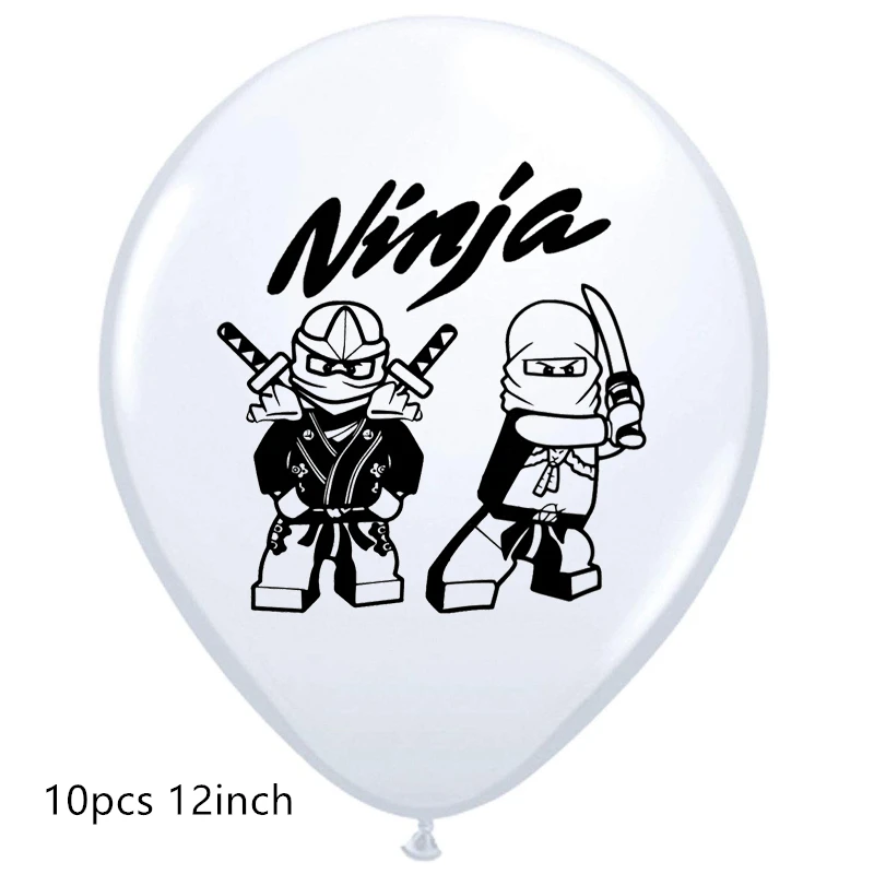 10 шт. 12 дюймов ниндзя латексные шары Ninjago Строительные блоки тематические вечерние шары для душа ребенка с днем рождения украшения для мальчиков детские игрушки - Цвет: 10pcs